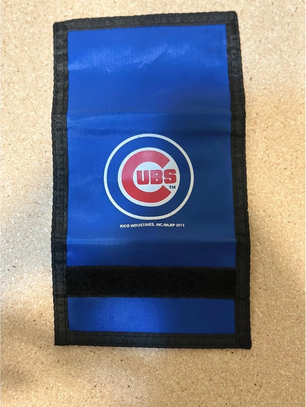 Chicago Cubs MLB Rico Industries Tri-Fold Nylon Wallet Blue Official Logo